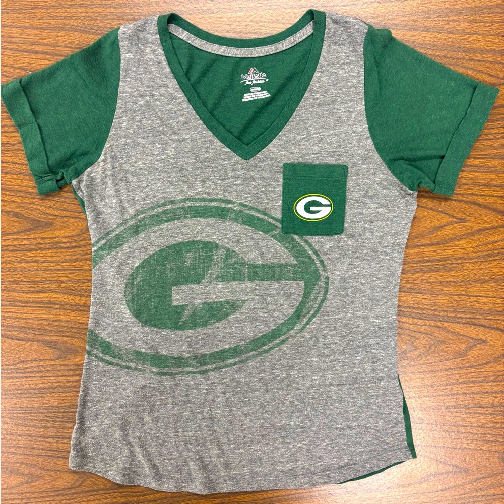 Green Bay Packers Green and Gray T-Shirt